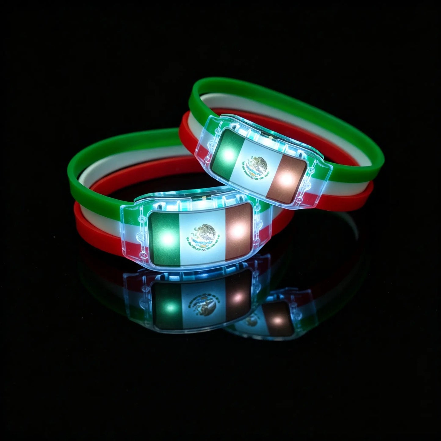 Light-Up Country Flag Bracelets with LED Lights