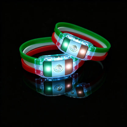 Light-Up Country Flag Bracelets with LED Lights