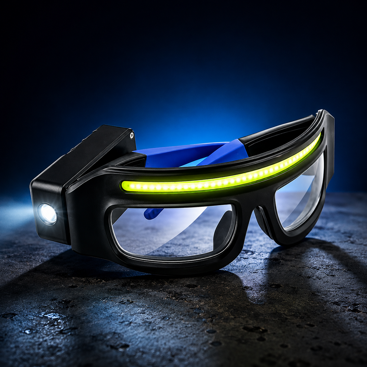 LED Light Equipped Working Goggles