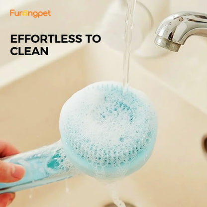 2 in 1 Pet Bath Brush with Shampoo Dispenser Massage