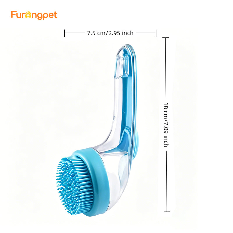 2 in 1 Pet Bath Brush with Shampoo Dispenser Massage