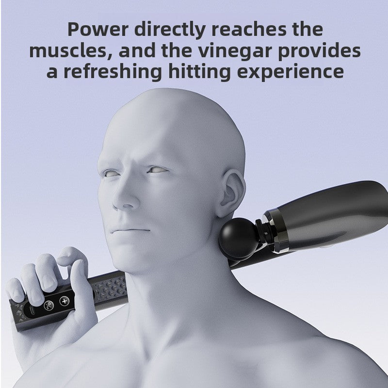 Long-Handle Deep Tissue Massage Gun for Neck, Shoulders & Back