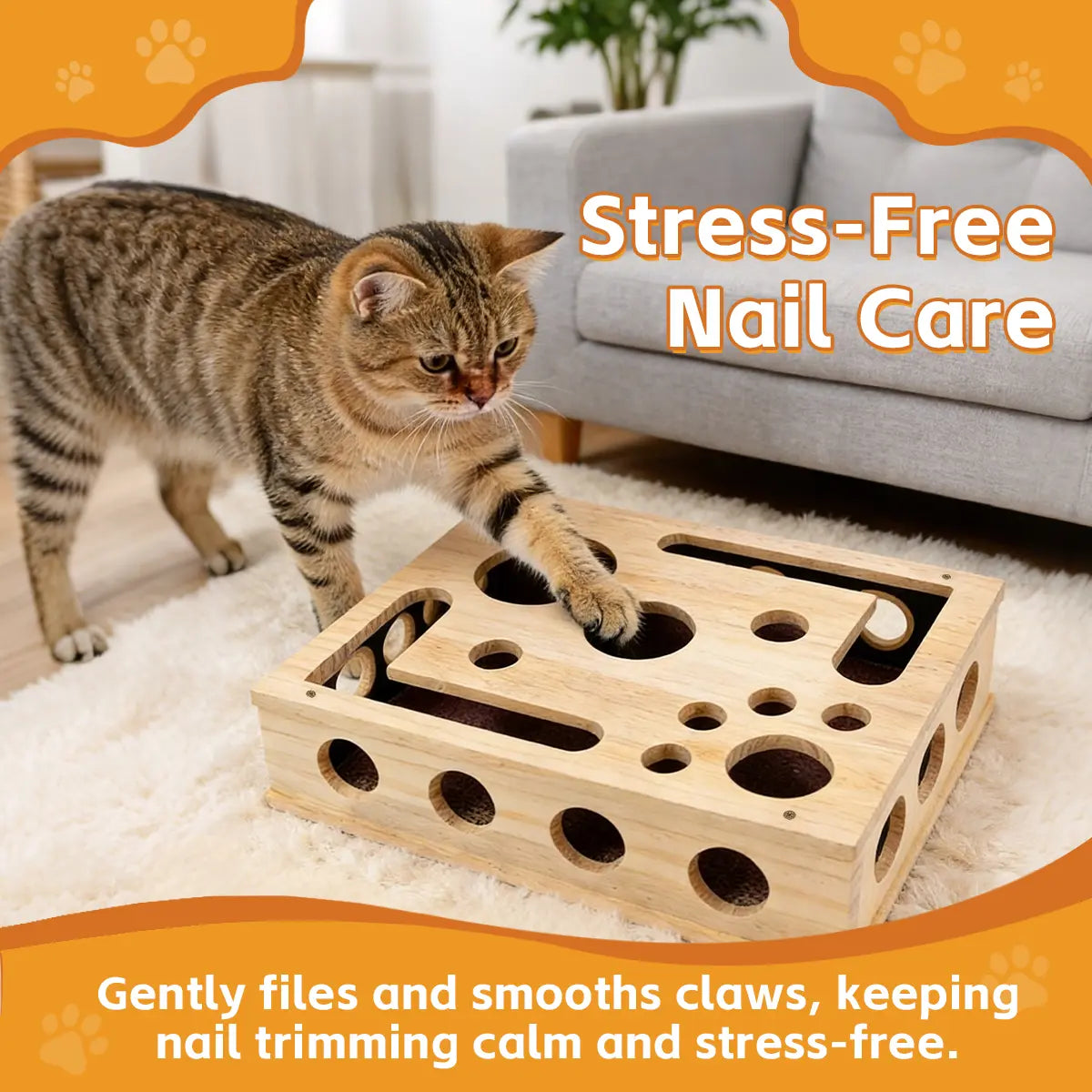 Furongpet™ Cat Scratch Puzzle Nail File Box