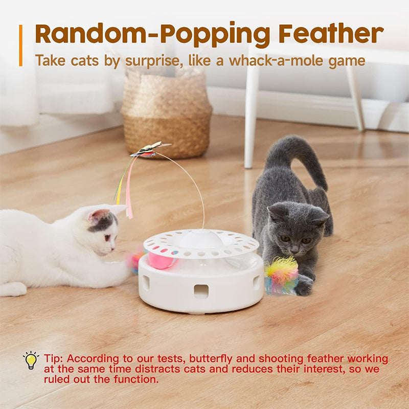 Interactive 3-in-1 Smart Cat Toy for Bored Indoor Cats