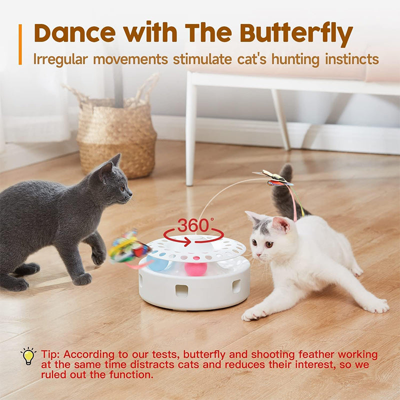 Interactive 3-in-1 Smart Cat Toy for Bored Indoor Cats