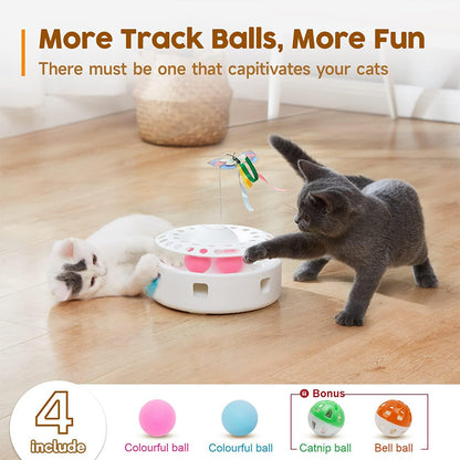 Interactive 3-in-1 Smart Cat Toy for Bored Indoor Cats