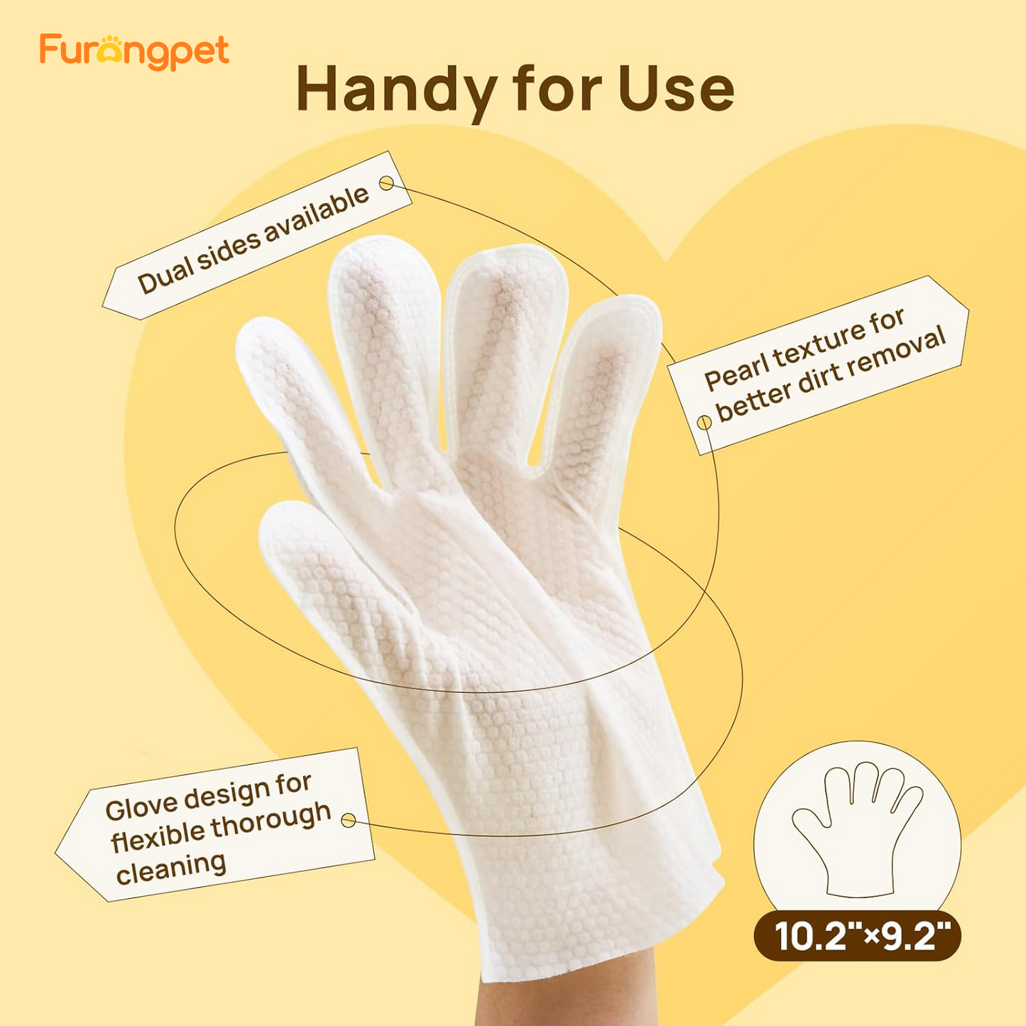 Hypoallergenic Grooming Gloves for Dogs Cats Deodorizing Hydrating Care