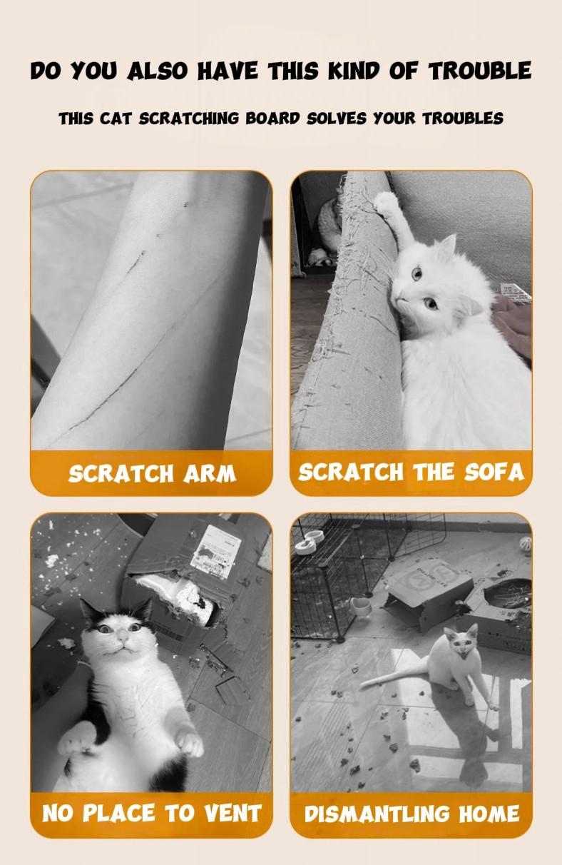 Wall Mounted Cat Scratcher with Free Toy Mouse for Indoor Cats