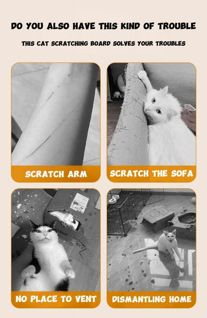 Wall Mounted Cat Scratcher with Free Toy Mouse for Indoor Cats