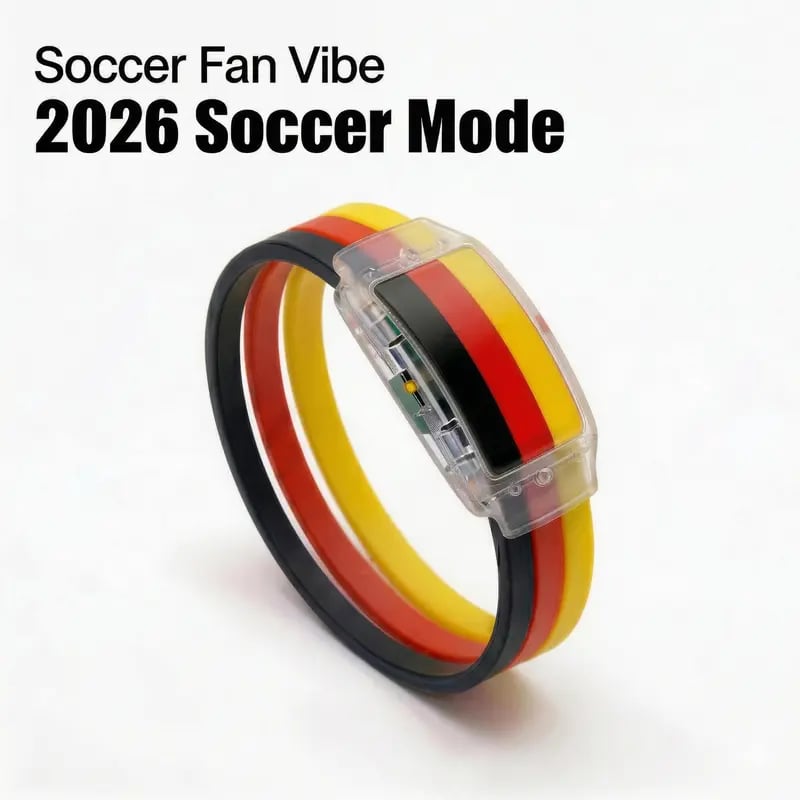 Light-Up Country Flag Bracelets with LED Lights