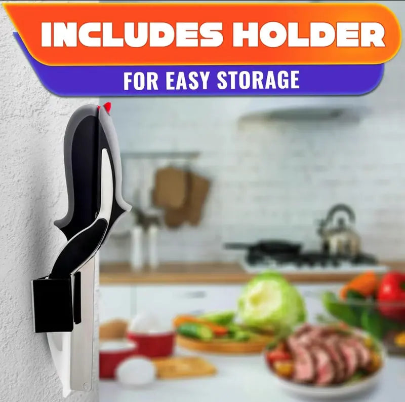2-in-1 Cutting Board Kitchen Shears with Safety Lock