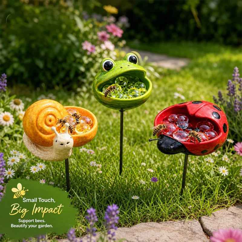Cute Garden Water Bowl for Bees, Butterflies & Small Wildlife