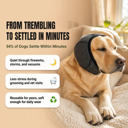 Sound-Dampening Dog Ear Wrap for Fireworks & Storm Anxiety