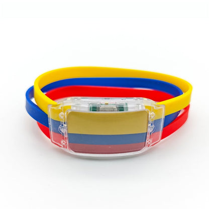 Light-Up Country Flag Bracelets with LED Lights