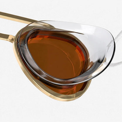 Retro Mirrored Swim Goggles With UV Protection