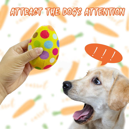 4PCS Easter Dog Toys – Bunny, Egg & Carrot Plush Set