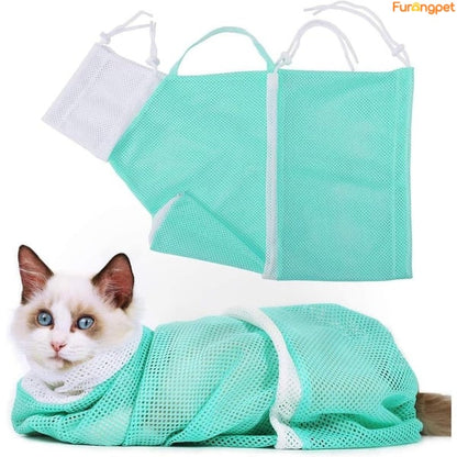 Cat Bathing Grooming Bag Set of 2
