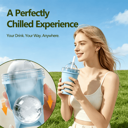 Collapsible Silicone Ice Ball Drinking Cup