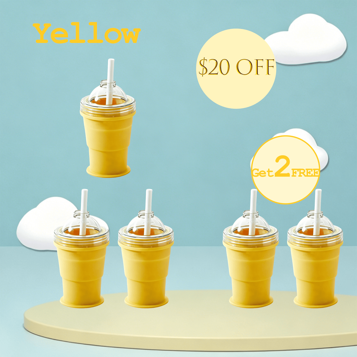 Collapsible Silicone Ice Ball Drinking Cup