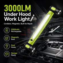 3000LM Cordless Under Hood Work Light Bar for Car Repair & Garage Use