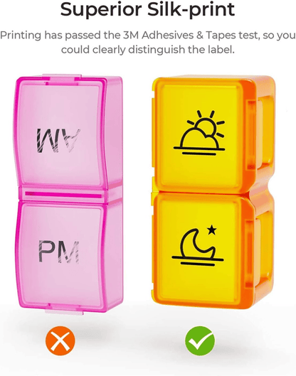 Monthly AM/PM Pill Box, Comes with Stickers