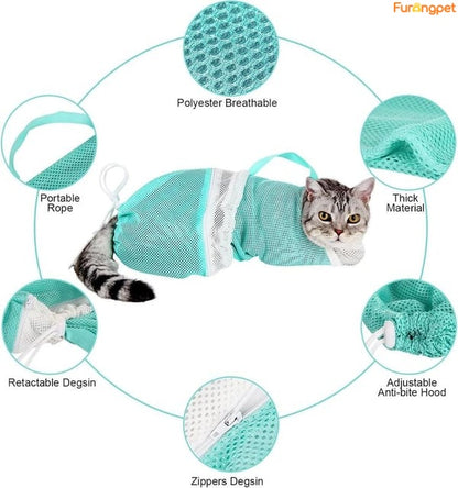 Cat Bathing Grooming Bag Set of 2