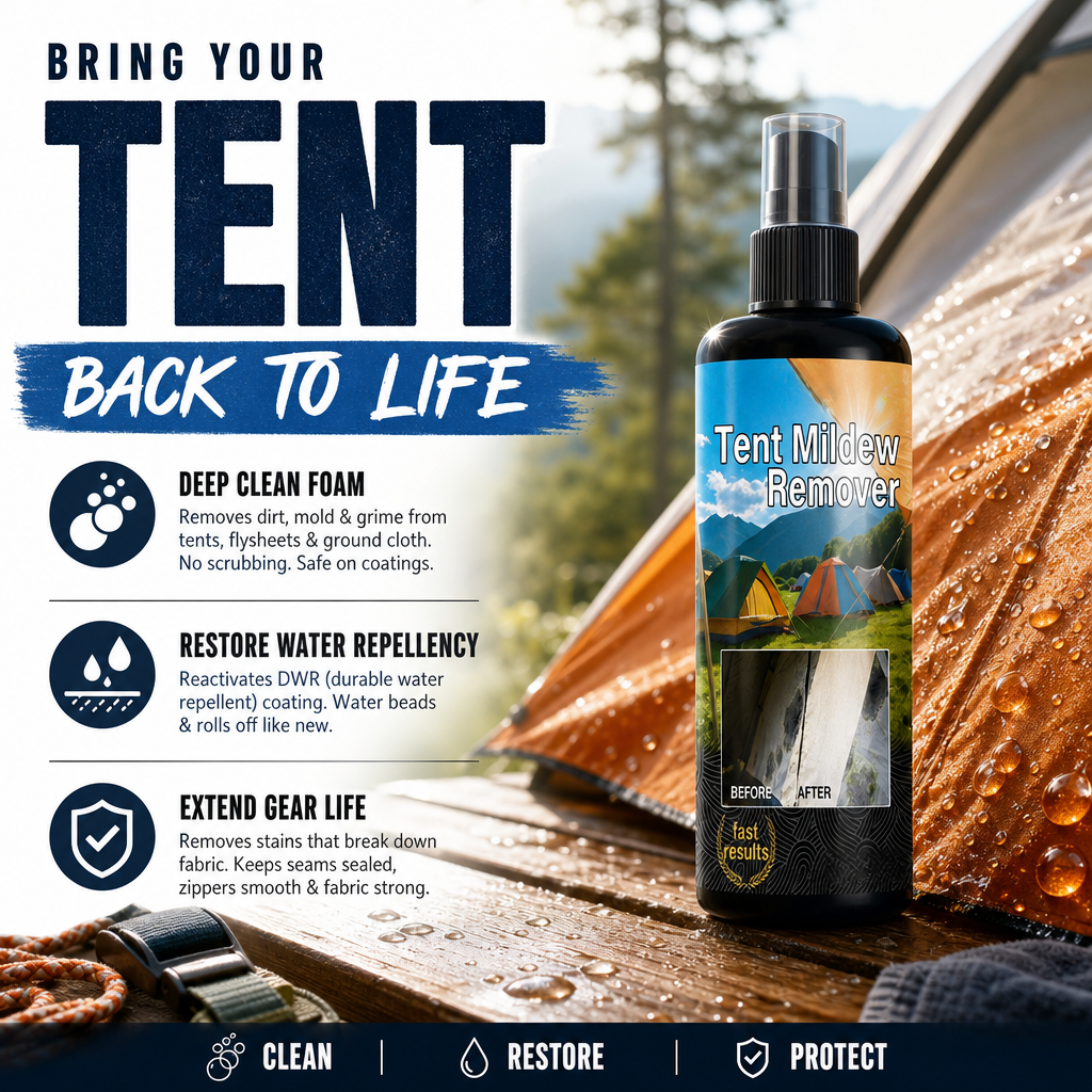 Spray & Wipe Outdoor Mold Mildew Cleaner, Eco Safe, Preserves Waterproofing
