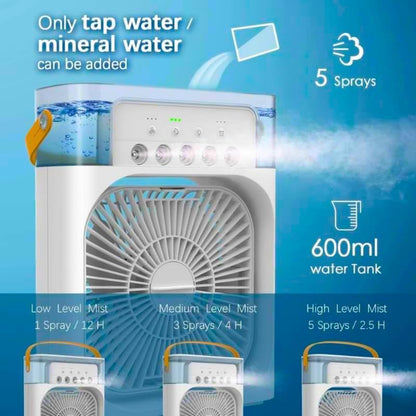Air Cooling Ice Fan With 3 Wind Speeds & 7 Lights