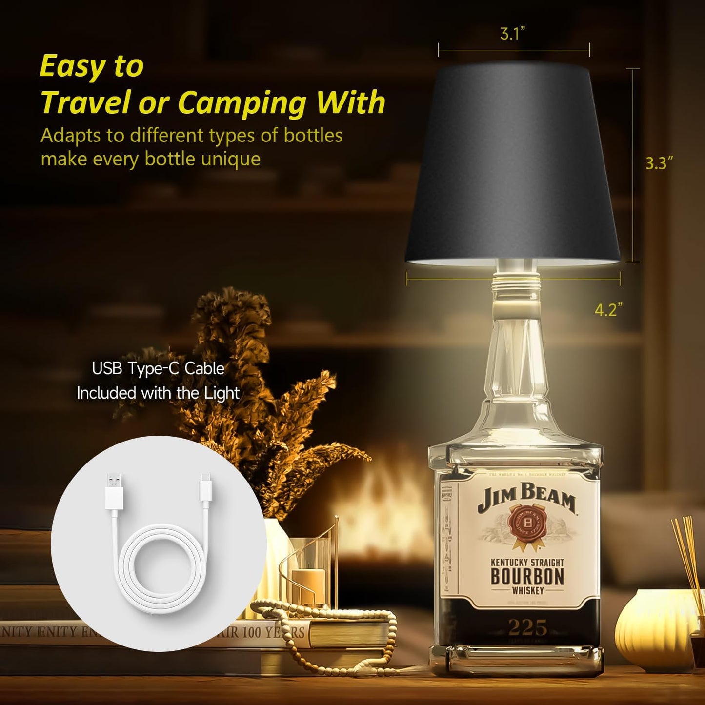 Wireless Touch Control LED Bottle Lamp