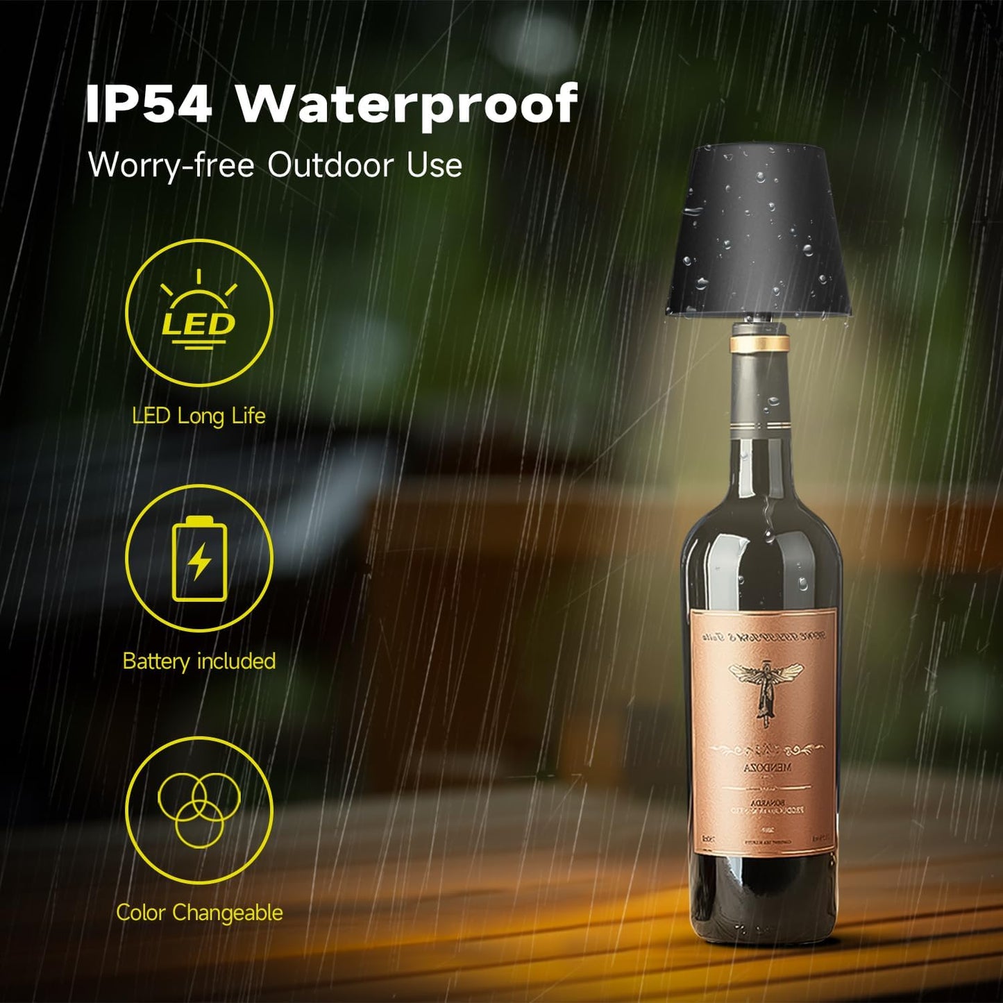 Wireless Touch Control LED Bottle Lamp