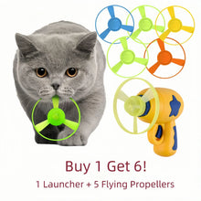 Furongpet™ 6 Pcs Cat Fetch Toy Set with Launcher Gun & Flying Disc