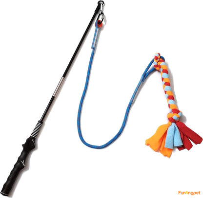 Furongpet™ Dog Flirt Pole for Chase & Tug Play