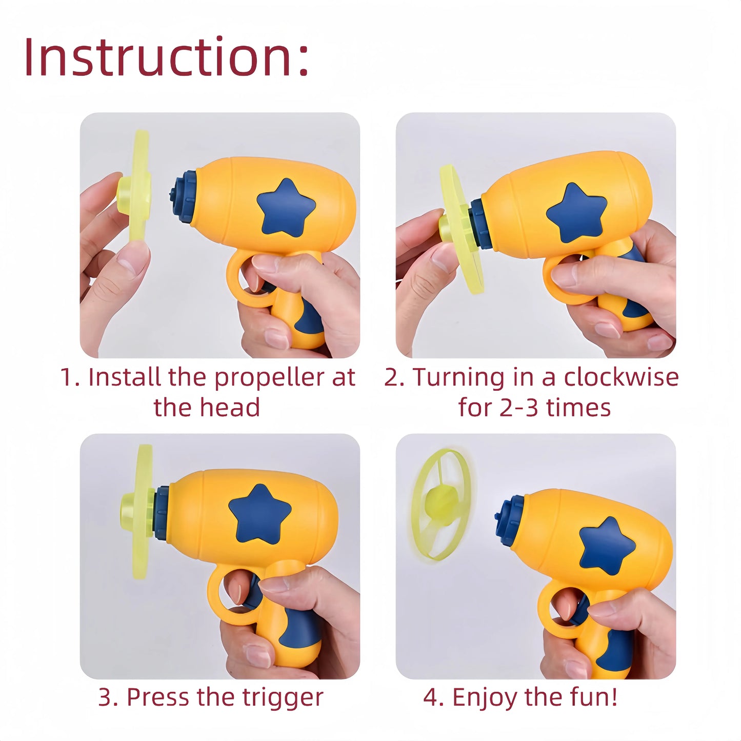 Furongpet™ 6 Pcs Cat Fetch Toy Set with Launcher Gun & Flying Disc