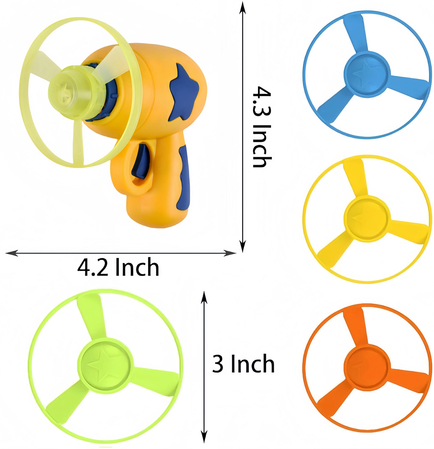 Furongpet™ 6 Pcs Cat Fetch Toy Set with Launcher Gun & Flying Disc