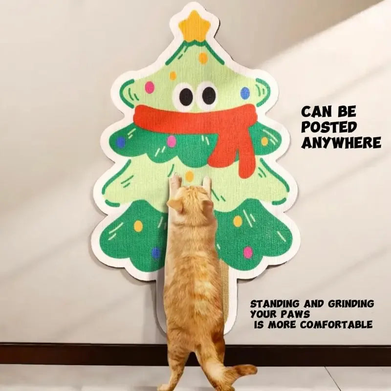 Wall Mounted Cat Scratcher with Free Toy Mouse for Indoor Cats