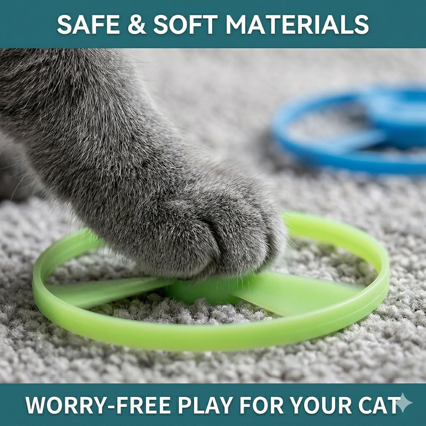 Furongpet™ 6 Pcs Cat Fetch Toy Set with Launcher Gun & Flying Disc