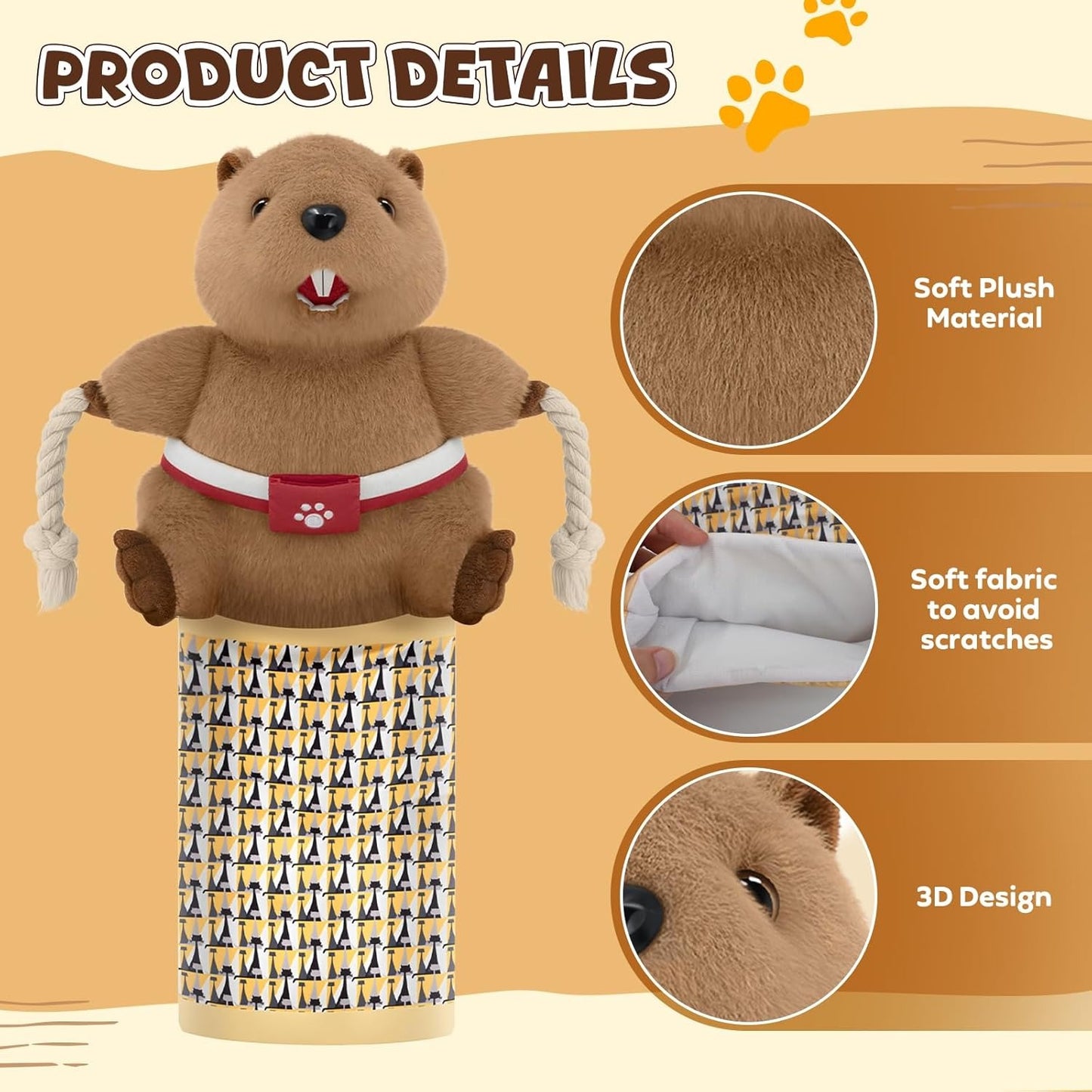 Furongpet™ Wall-Mounted Cat Scratching Pad with Toy Mouse