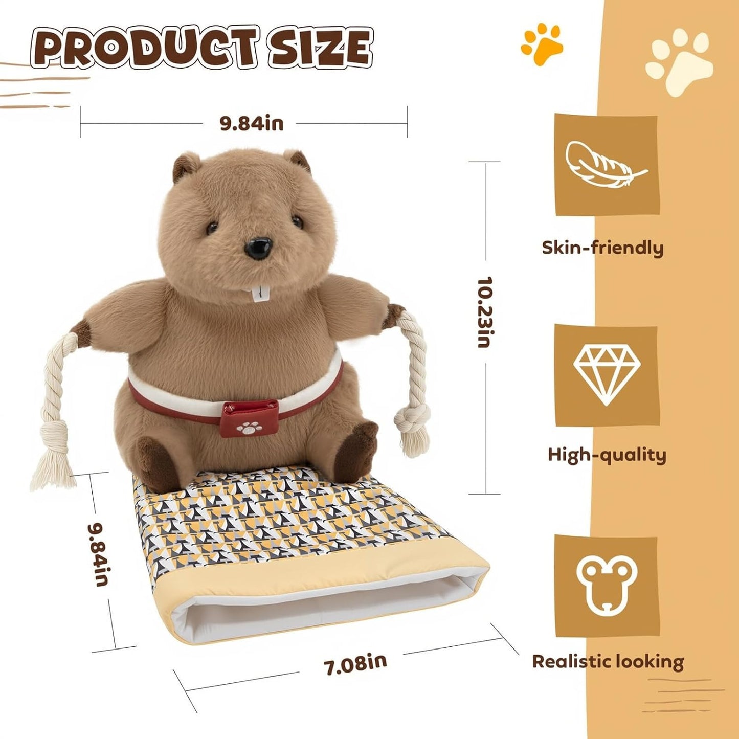 Furongpet™ Wall-Mounted Cat Scratching Pad with Toy Mouse