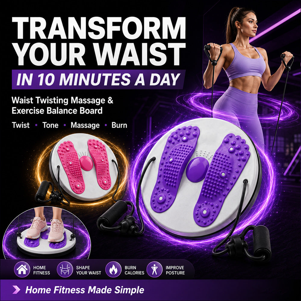 Waist Twisting Balance Board – Massage, Exercise, Fat Burning & Circulation Support
