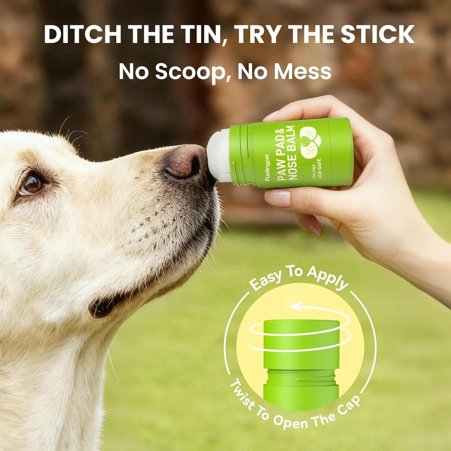 Furongpet™ Lick-Safe Paw & Nose Balm with Coconut Oil, 1.3 oz / 36 g