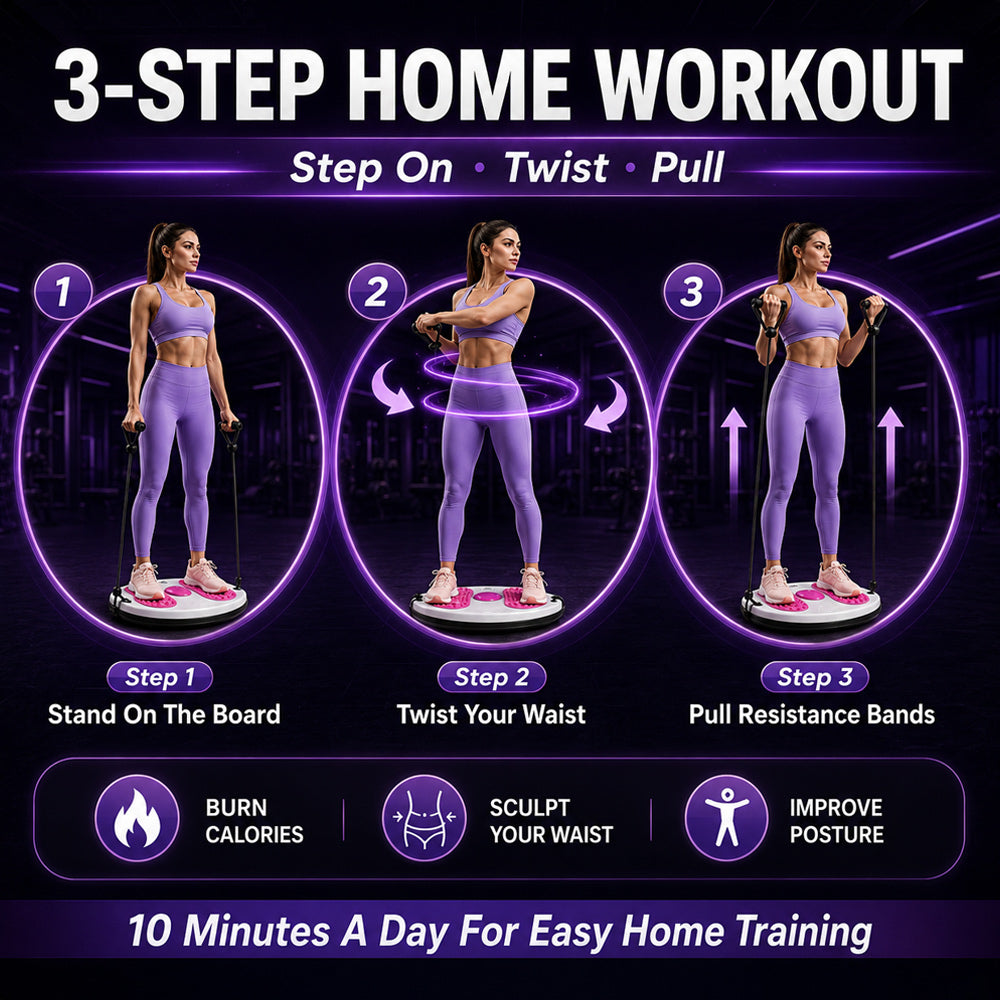 Waist Twisting Balance Board – Massage, Exercise, Fat Burning & Circulation Support