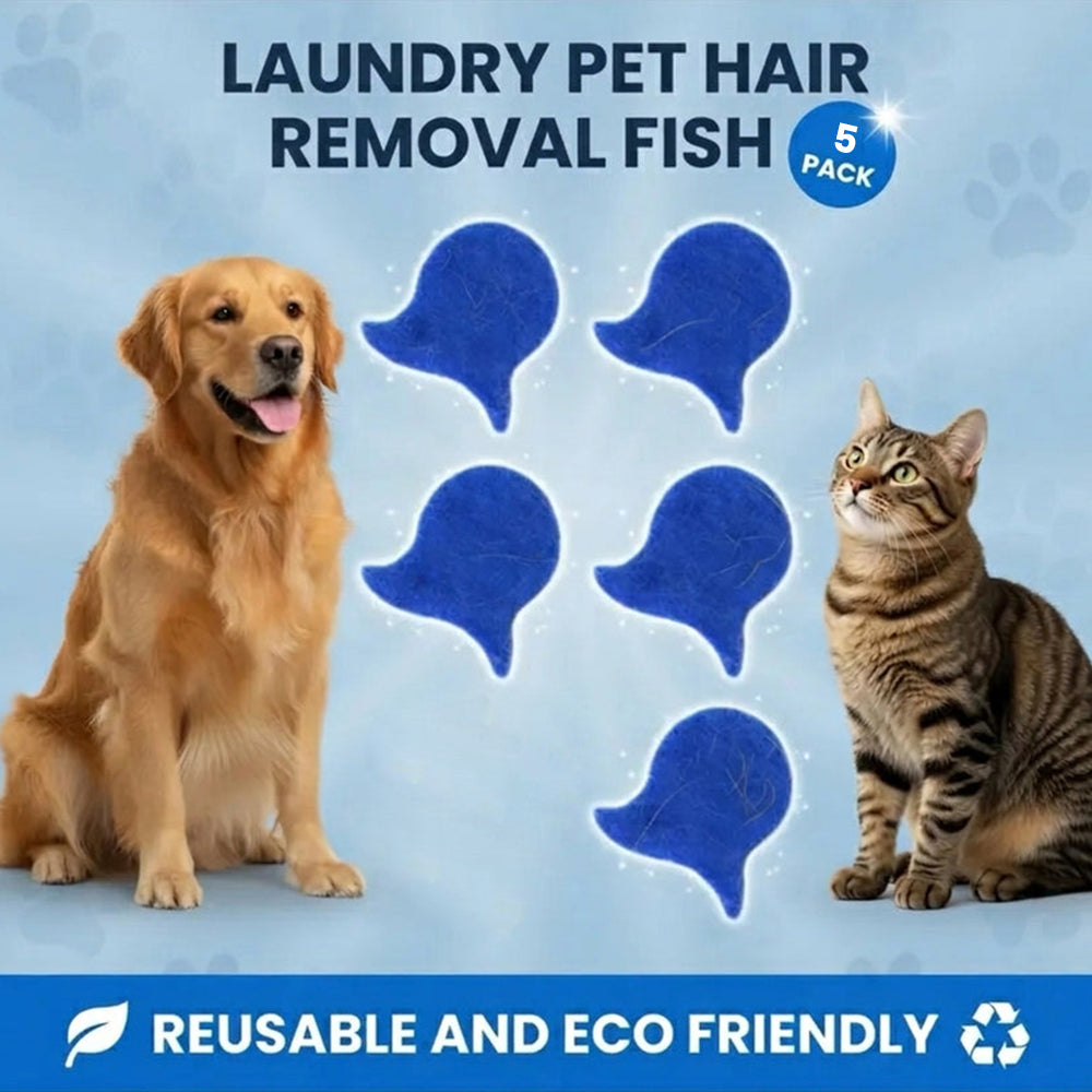 Reusable Fish-Shaped Pet Hair Remover for Laundry