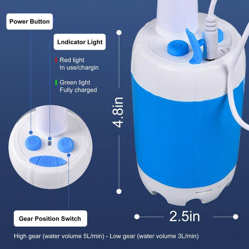 Camping Essentials – Portable Camping Shower with Water Pump