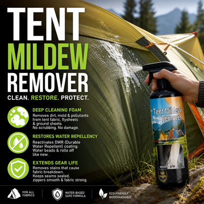Spray & Wipe Outdoor Mold Mildew Cleaner, Eco Safe, Preserves Waterproofing