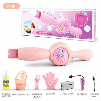 Smoke Bubble Machine – Rechargeable, Automatic, Lights & Music, Party Fun