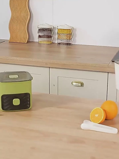 One-Press Ice Cube Tray with Storage Bin