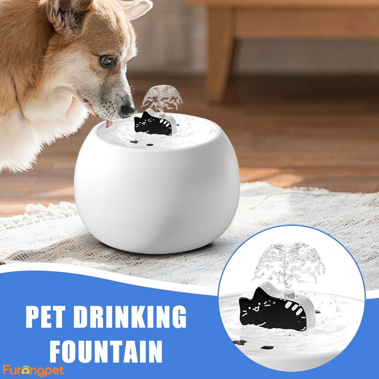 Pet Water Fountain Detachable Drinking Fountain With 3D Sensor