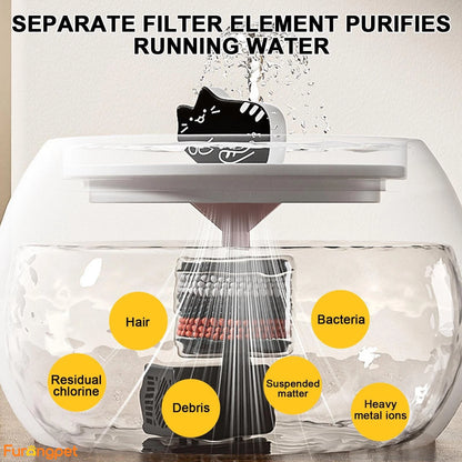Pet Water Fountain Detachable Drinking Fountain With 3D Sensor