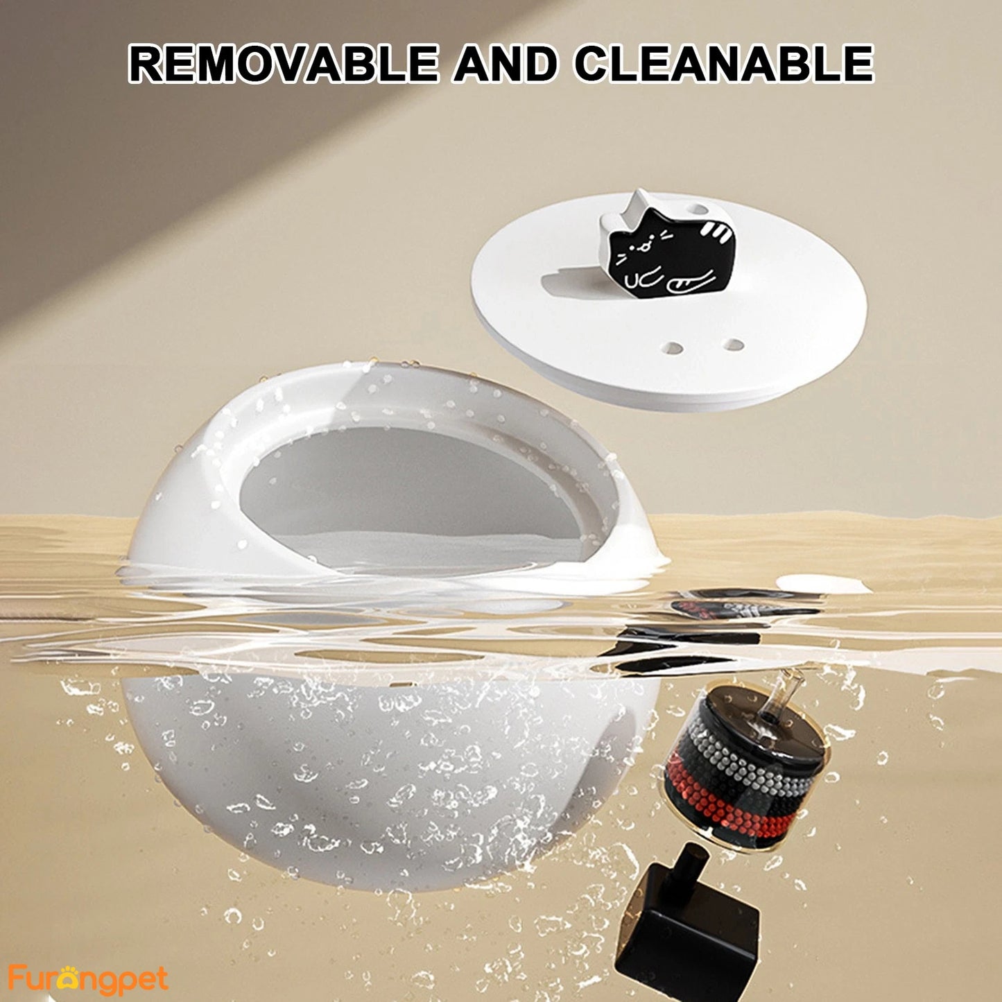 Pet Water Fountain Detachable Drinking Fountain With 3D Sensor