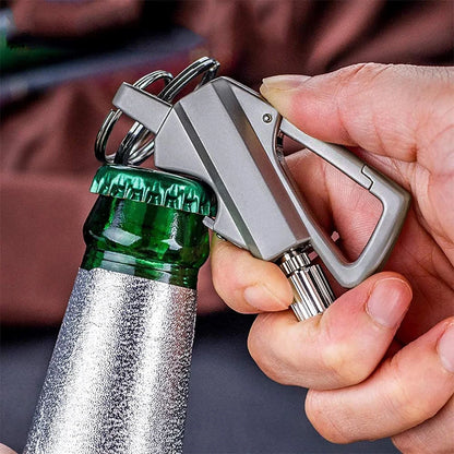 Multitool Keychain: Permanent Match Infinity Lighter & Bottle Opener